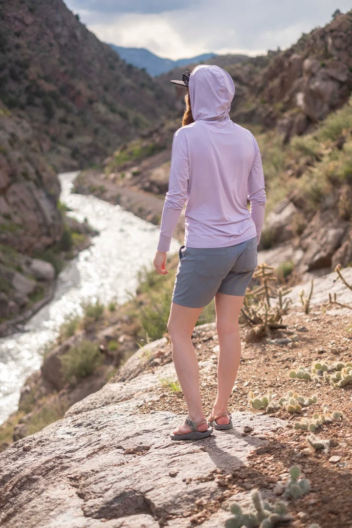 River Station UPF 50 Hooded Sun Shirt Women&