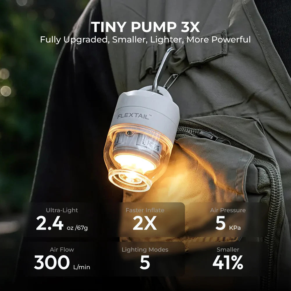 Flextail TINY PUMP 3X: Maximum Power for Ultralight Adventures