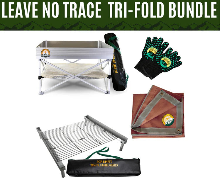 Fireside Outdoor Pop-Up Pit Whitewater Bundle - Leave No Trace