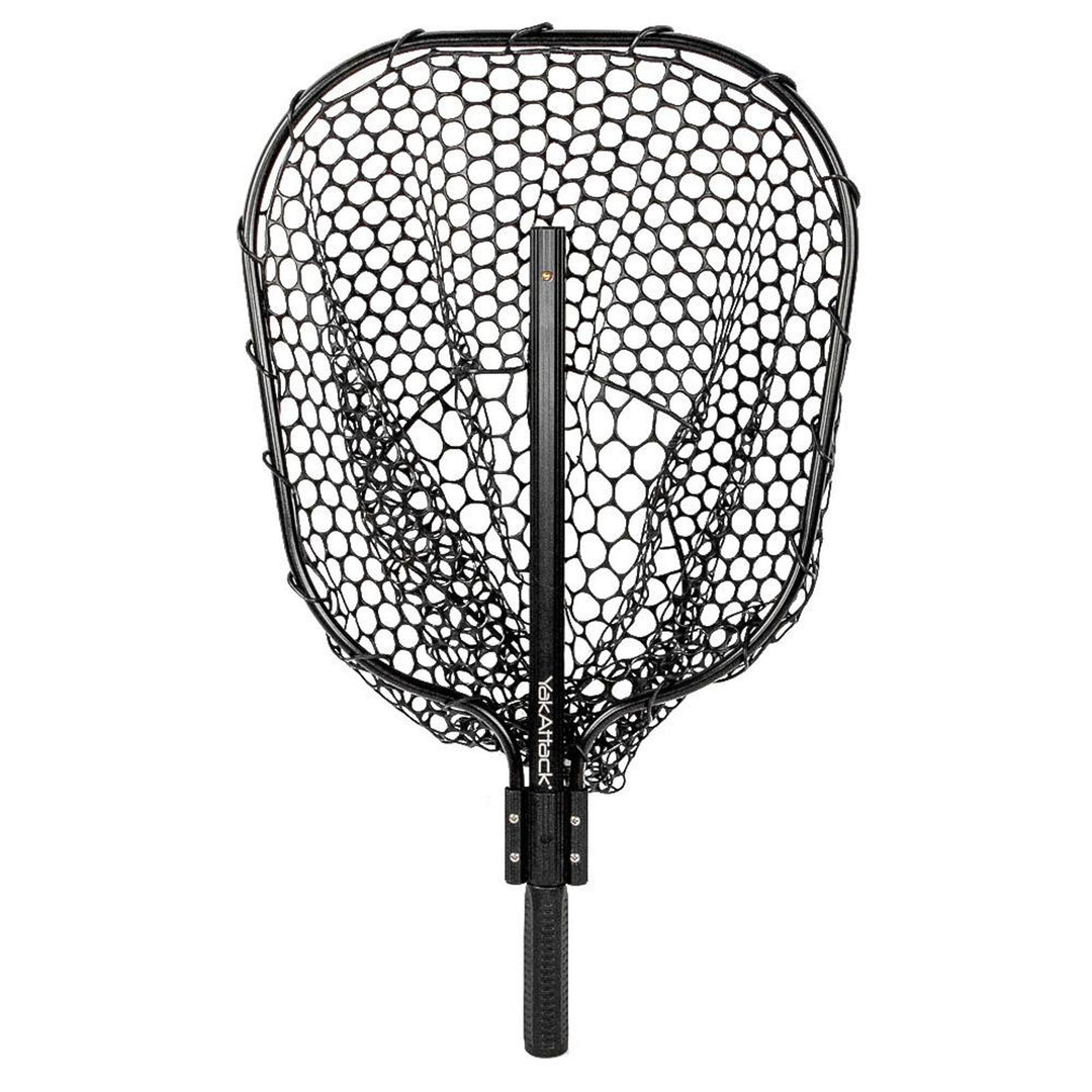 YakAttack 16” x 19” Landing Net with 24” Long Telescoping Handle and Rubber Netting