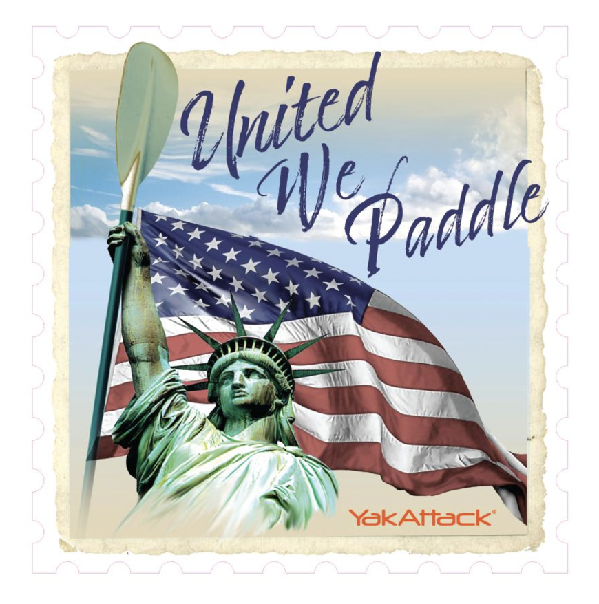 YakAttack United We Paddle Decal, 3"