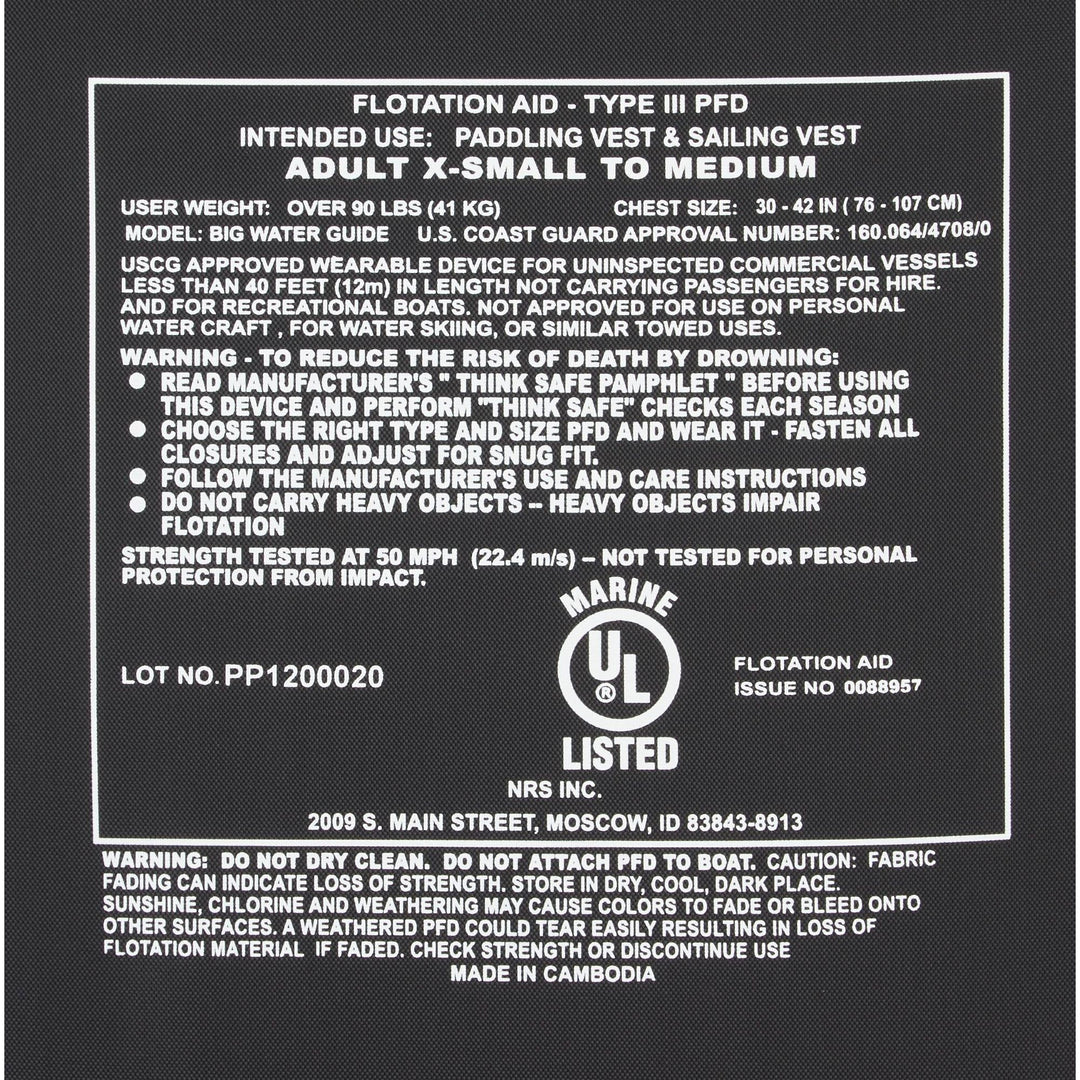 NRS Big Water Guide PFD