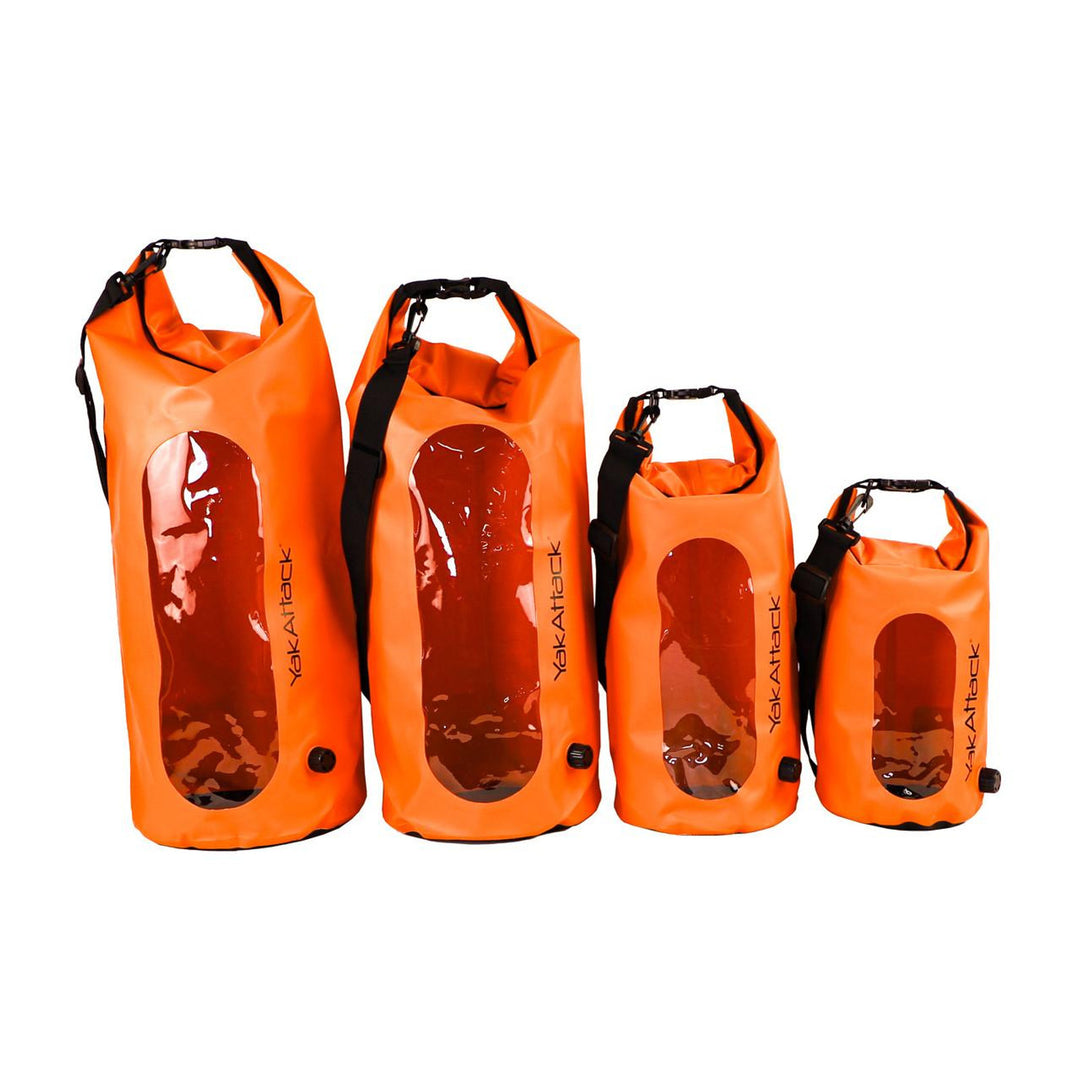 Yakattack 20L Roll-Top Drybag with Air Valve, Orange