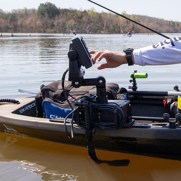 YakAttack Rectangular Fish Finder Mount with Track Mounted LockNLoad™ Mounting System
