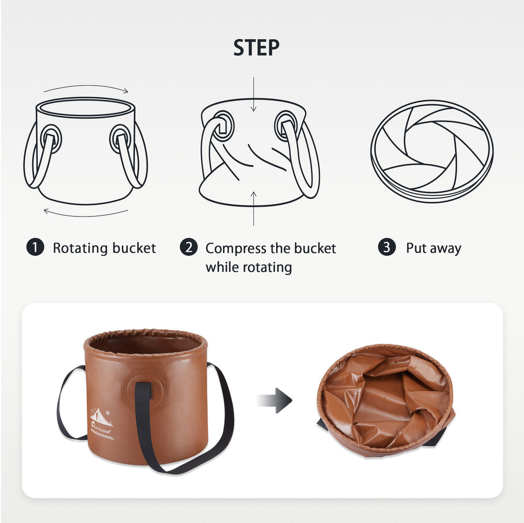 Flextail FLEX BUCKET - Foldable Waterproof Round Camping Bucket