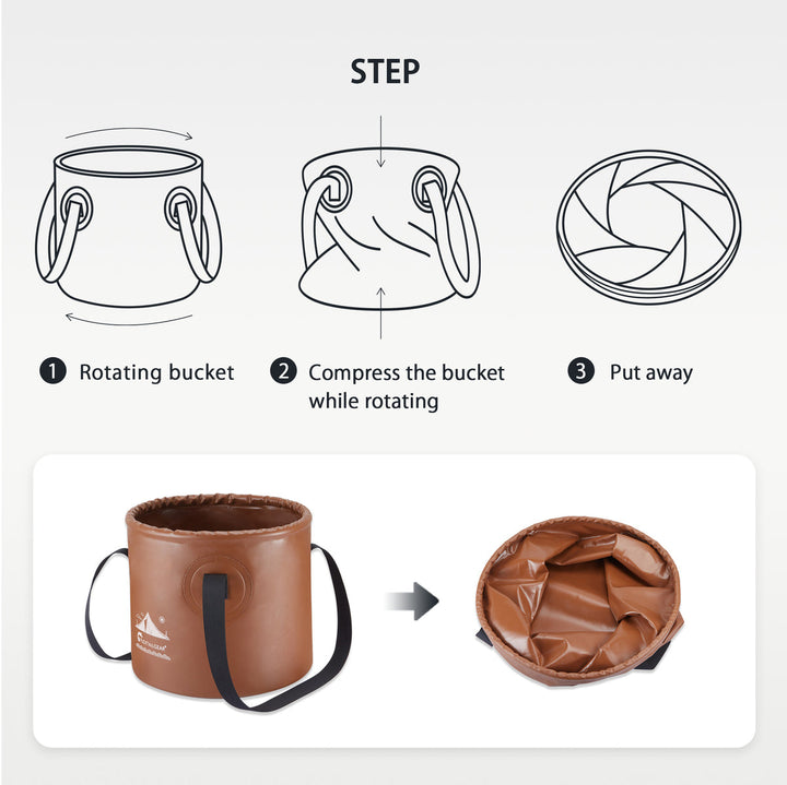 Flextail FLEX BUCKET - Foldable Waterproof Round Camping Bucket