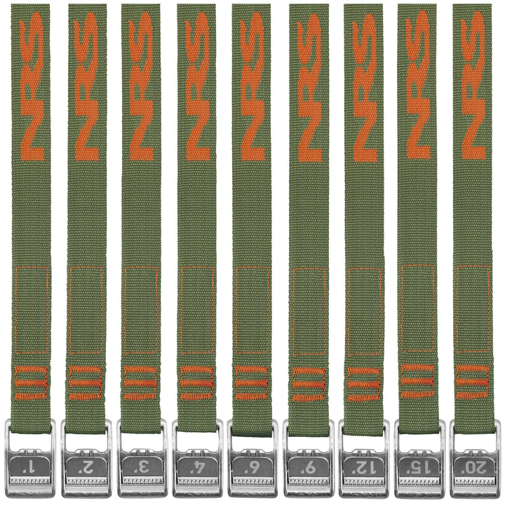 NRS 1" HD Tie-Down Straps Forest Green - Closeout