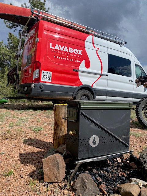 LavaBox OUXL: Over/Under/Extra/Large Grill and Stand (Krakatoa Size)